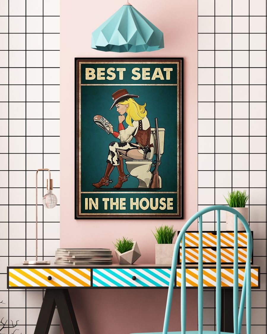 Cowboy girl best seat in the house poster