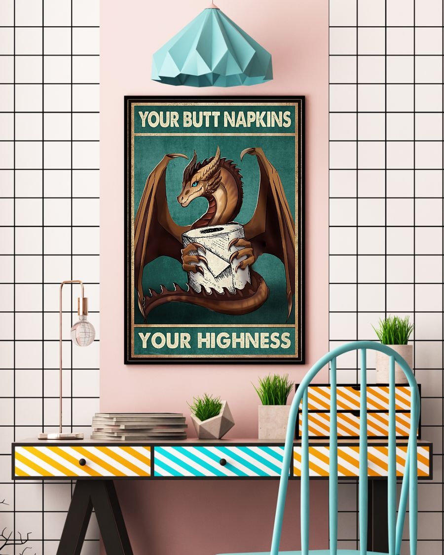 Dragon your butt napkins your highness poster 1