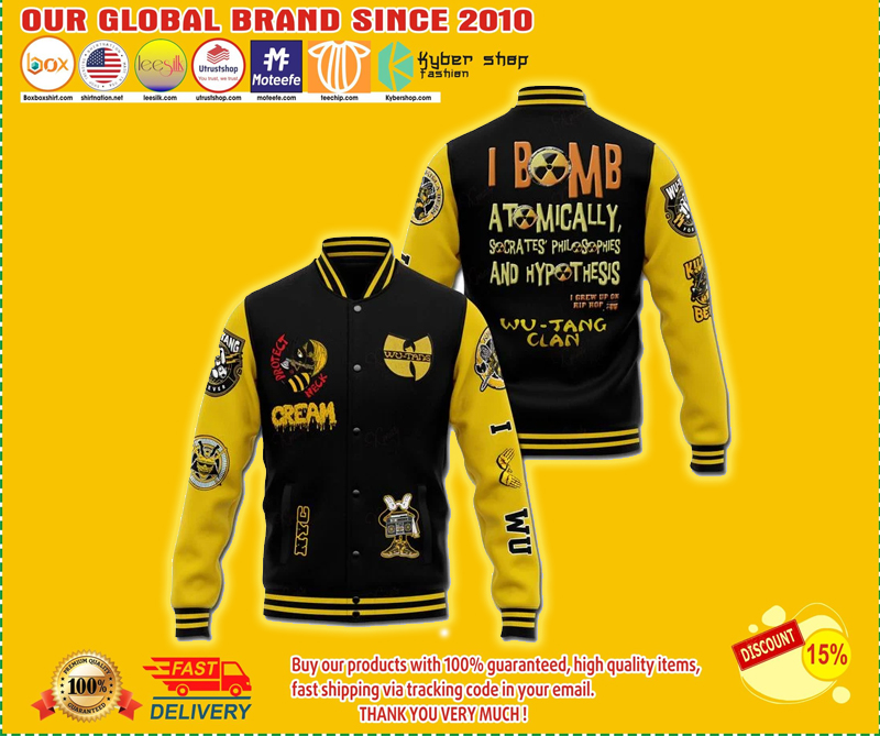 I bomb atomically Wutang Clan 3D hoodie jacket 2