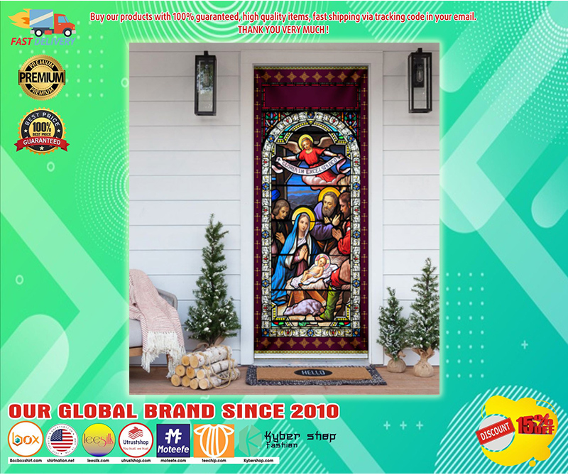 Jesus christ family cloria in excelsisdeo custom name door cover