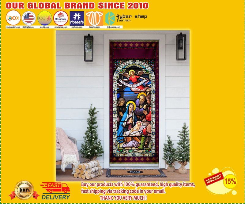 Jesus christ family cloria in excelsisdeo custom name door cover