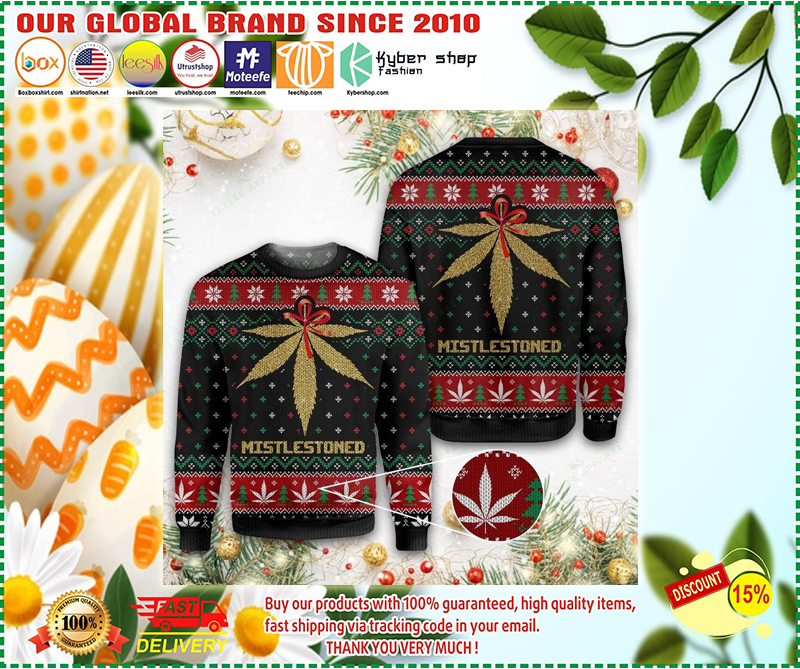 Merry christmas weed ugly christmas sweater