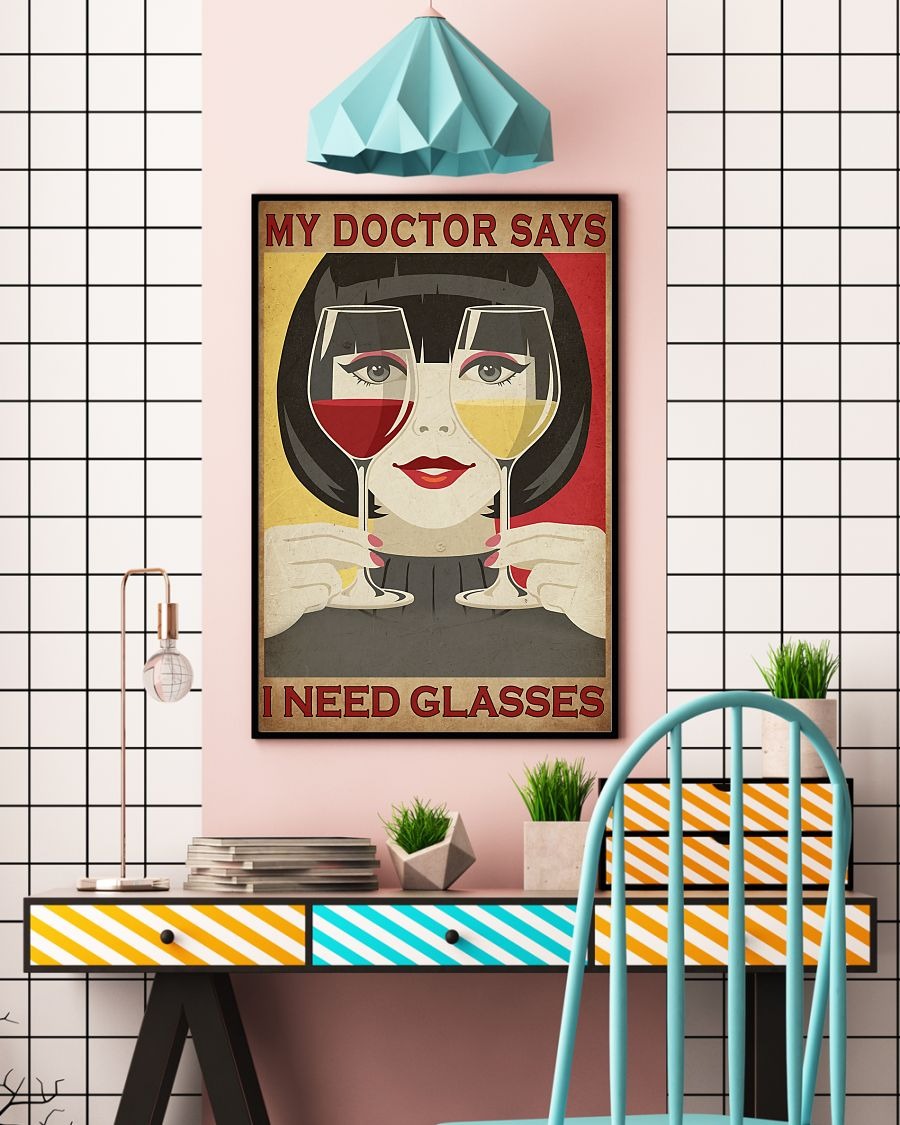My doctor says I need glasses poster