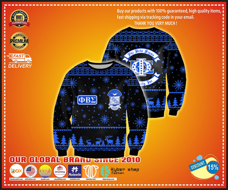 PHI BETA SIGMA FOUNDED 1914 UGLY CHRISTMAS SWEATER 2