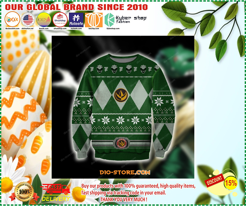 POWER RANGERS GREEN UGLY CHRISTMAS SWEATER 4