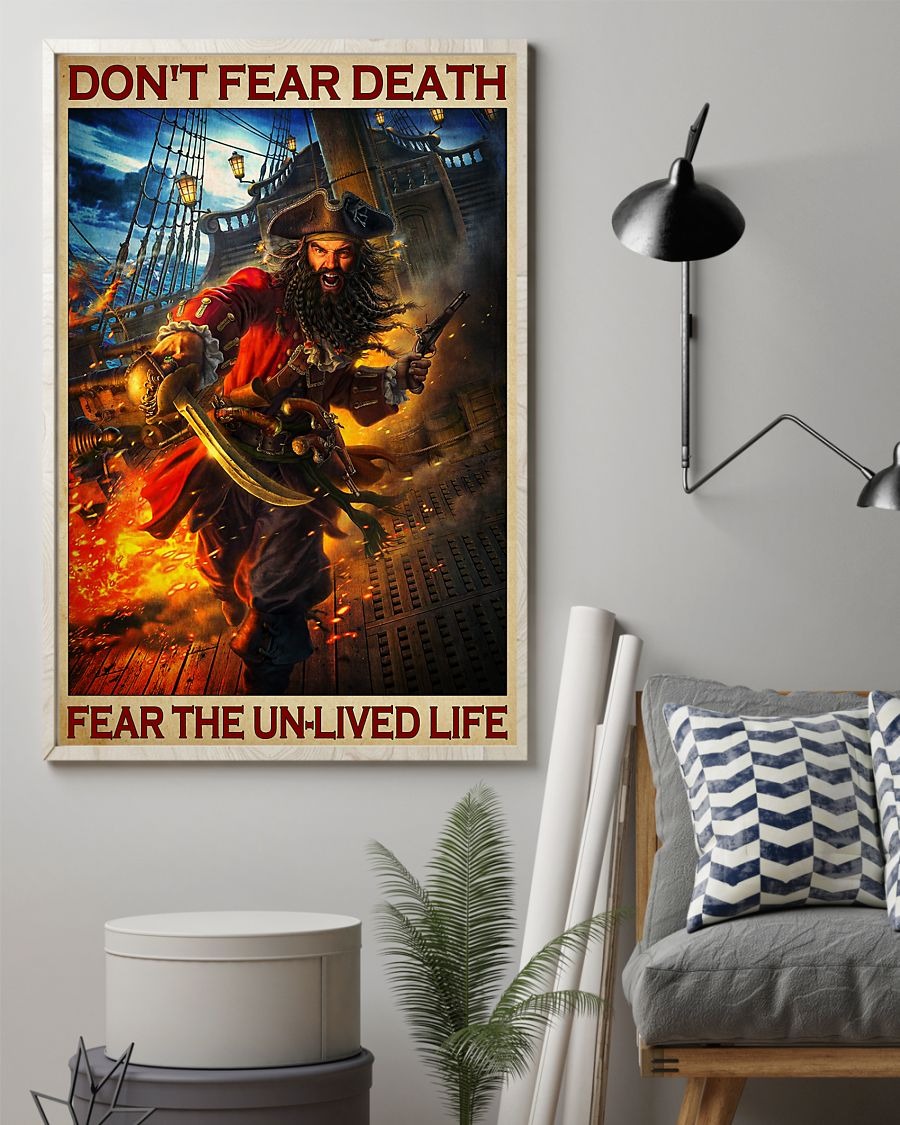 Pirate Don't fear death fear the unlived life poster
