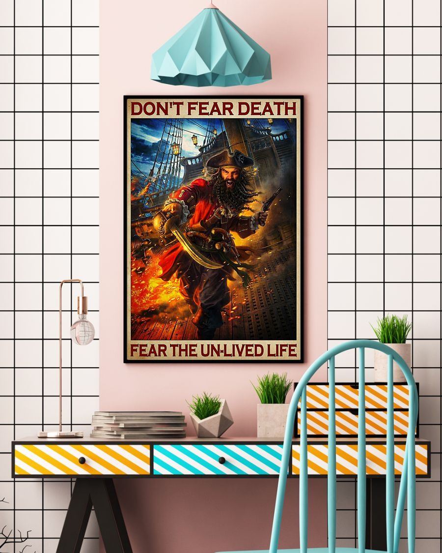 Pirate Don't fear death fear the unlived life poster