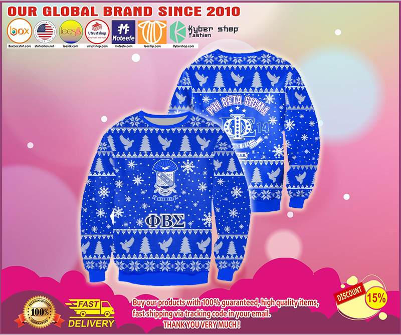SIGMA FOUNDED 1914 BLUE UGLY CHRISTMAS SWEATER 4