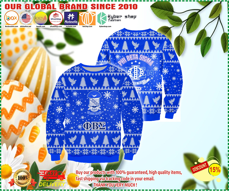 SIGMA FOUNDED 1914 BLUE UGLY CHRISTMAS SWEATER 3
