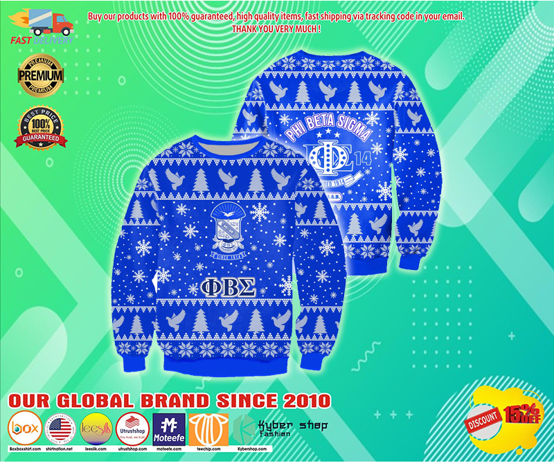 SIGMA FOUNDED 1914 BLUE UGLY CHRISTMAS SWEATER 2