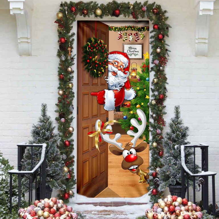 Santa Claus Christmas Is Coming Door Cover