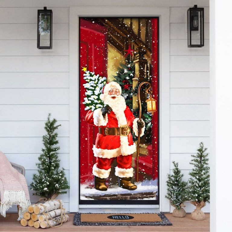 Santa claus will visit you at home door cover