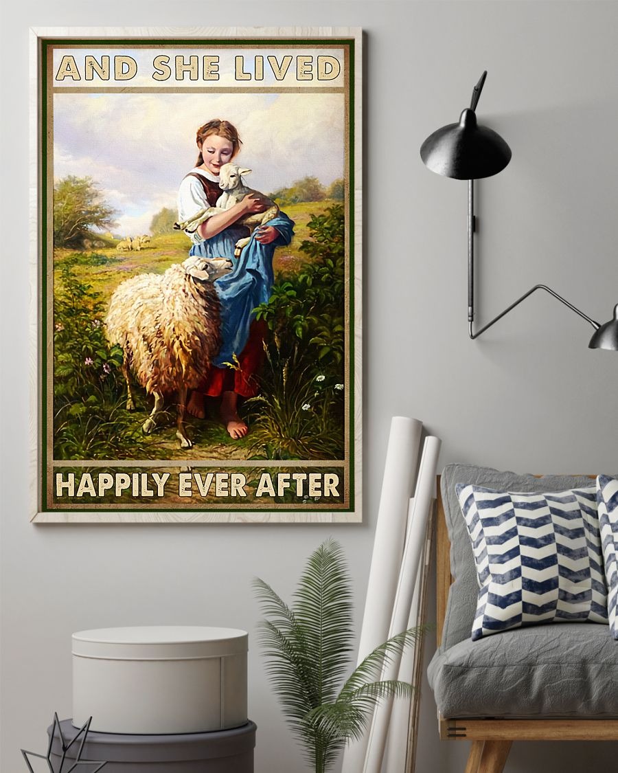 Sheep and she lived happily ever after poster