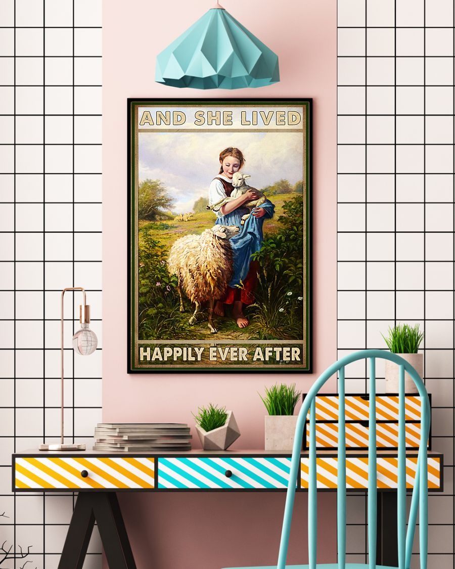 Sheep and she lived happily ever after poster