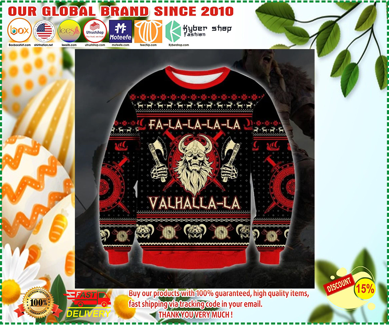 Viking valhalla-la ugly christmas sweater 4