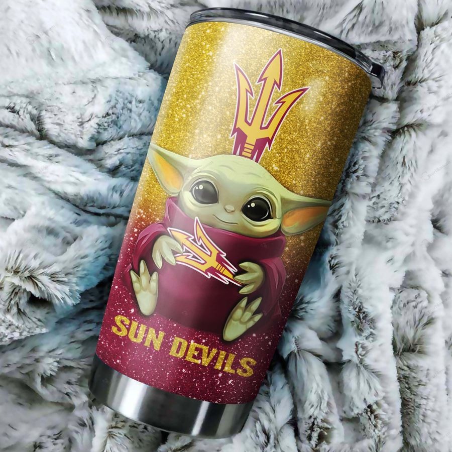 Baby Yoda Arizona State Sun Devils Custom Name Tumbler