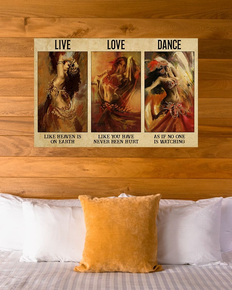 Belly dancer live love dance poster