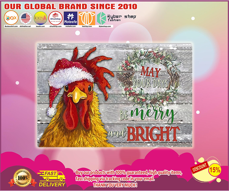 Chicken may your days be merry and bright poster