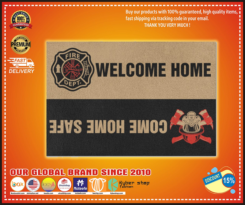 Firefighter welcome home doormat
