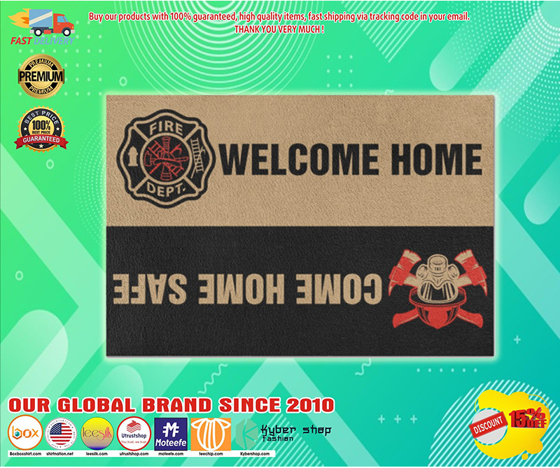 Firefighter welcome home doormat