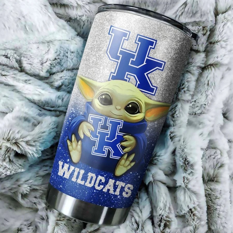 Kentucky Wildcats Baby Yoda Custom Name Tumbler