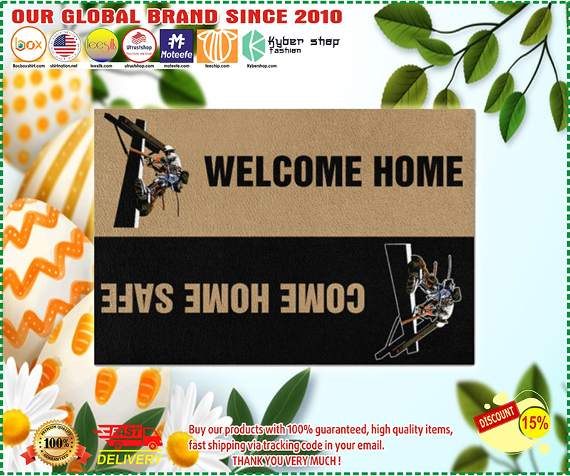 Lineman welcome home doormat