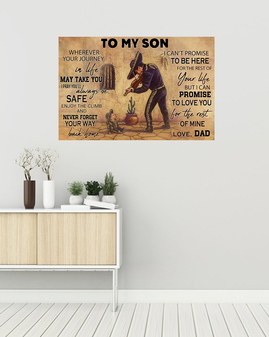 Mariachi to my son I promise to love you for the rest of mine poster