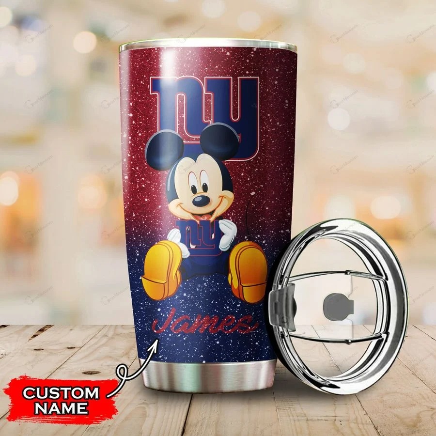 Mickey New York Giants custom name tumbler