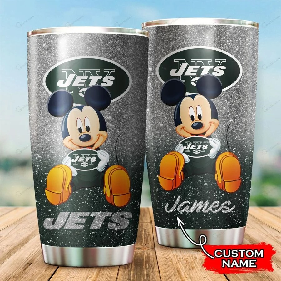 Mickey New York Jets custom name tumbler