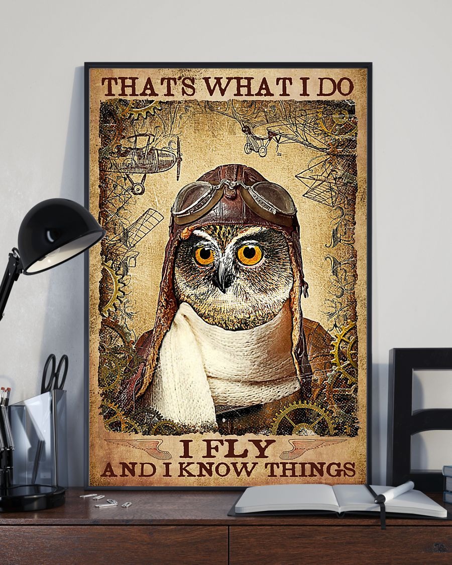 Owl that's what I do I fly and I know things poster