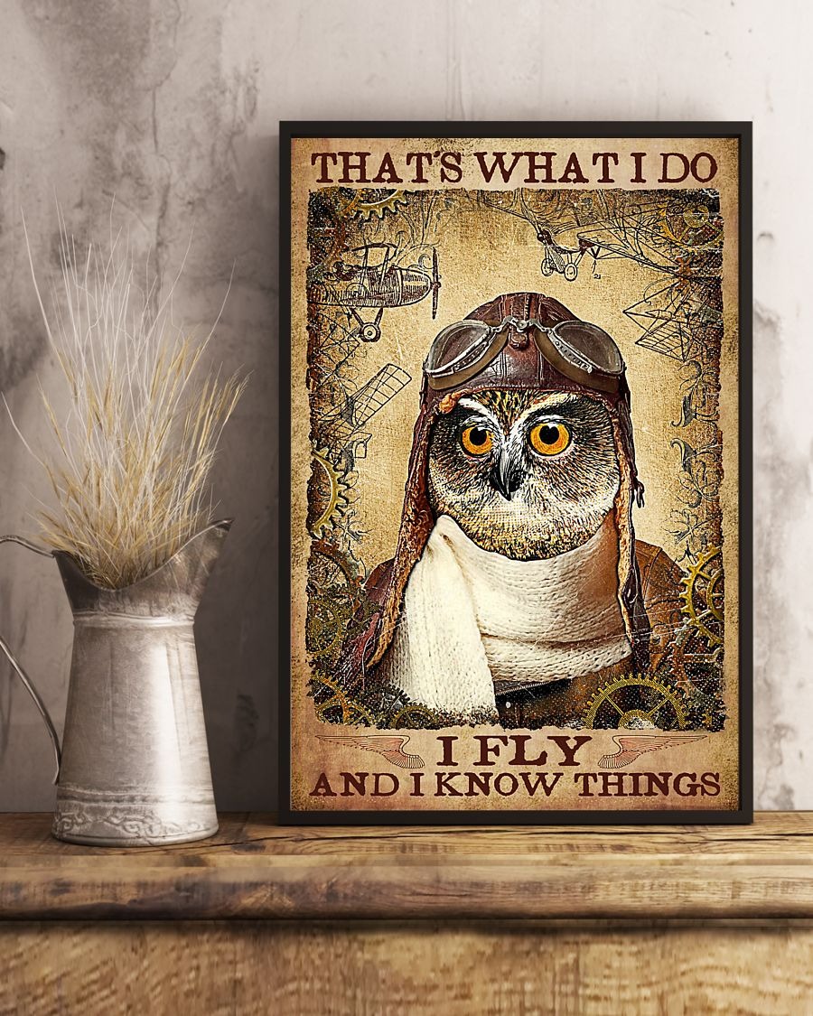 Owl that's what I do I fly and I know things poster