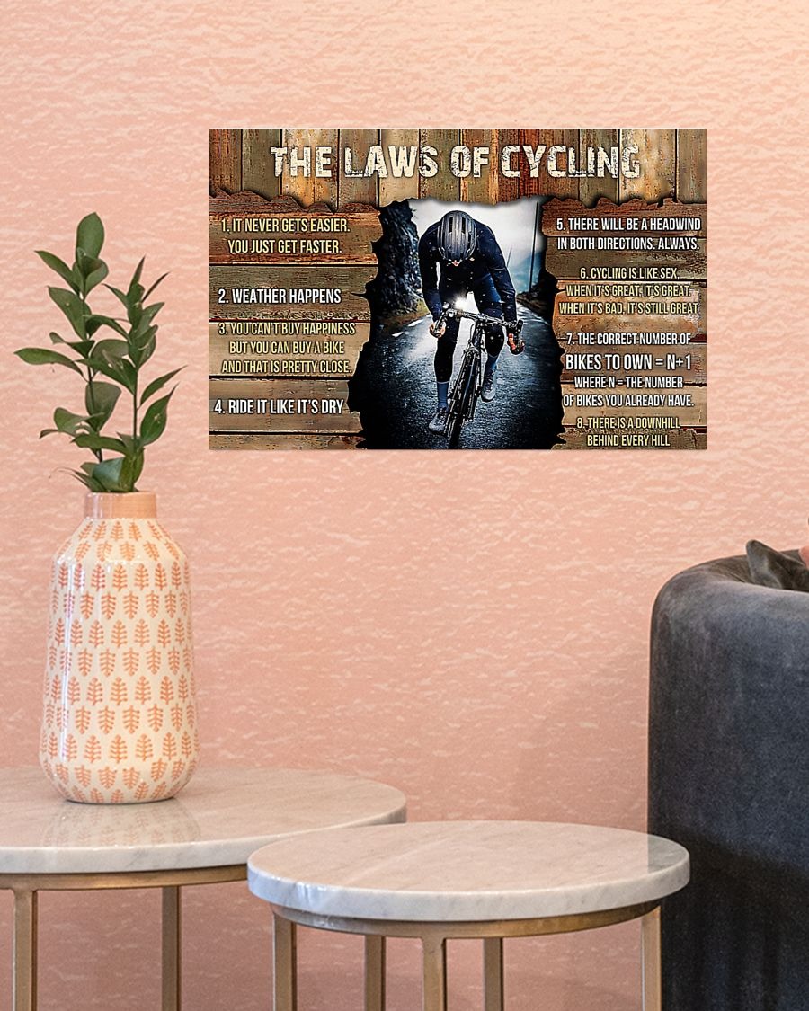 The laws of cycling poster