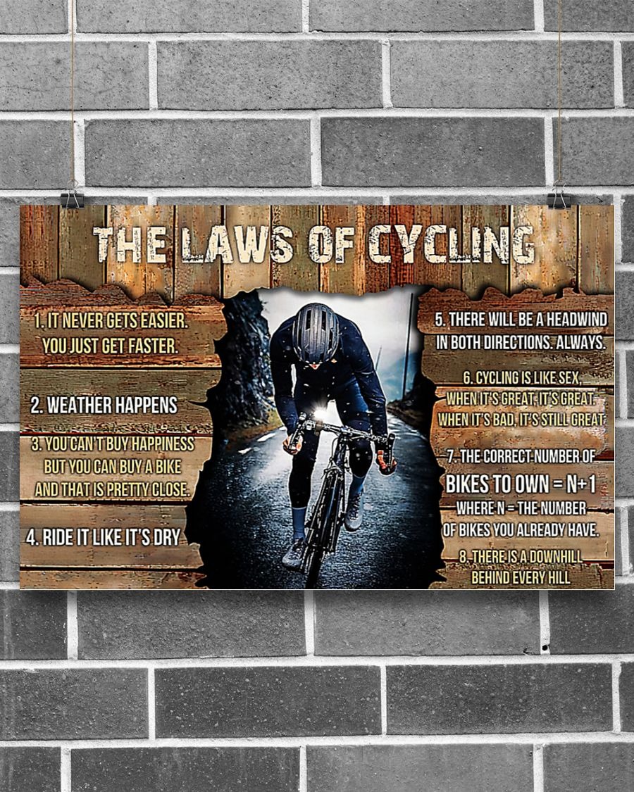 The laws of cycling poster