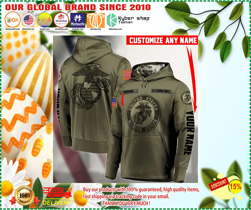 United State marine corps custom name hoodie