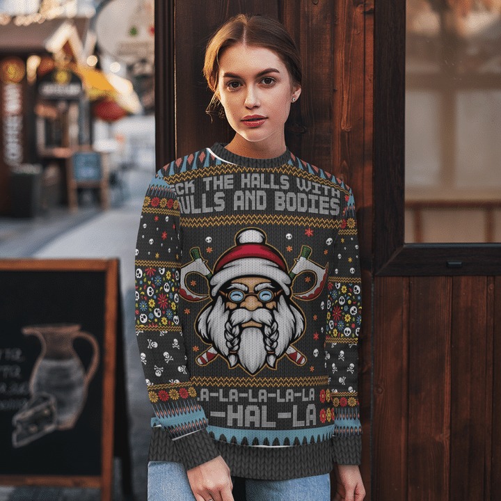 Viking deck the walls with skulls and bodies 3d hoodie