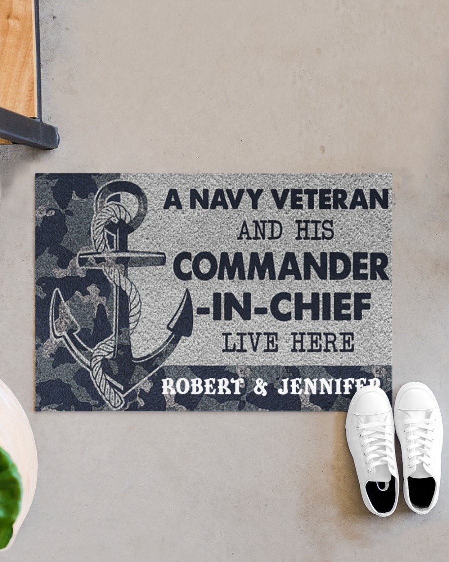 A navy veteran and his commander in chief live here doormat