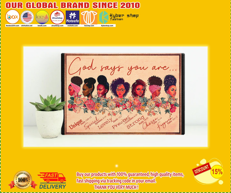 Black girl god says you are poster