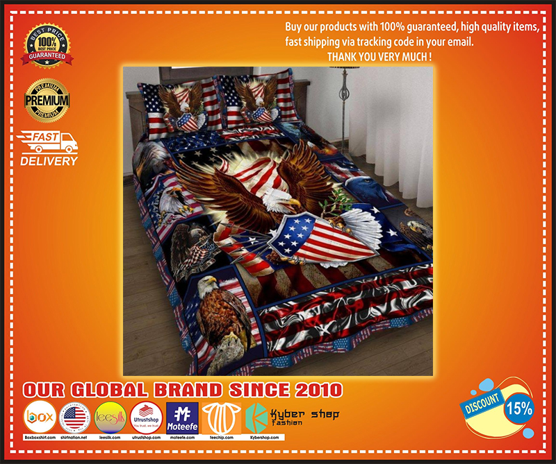 Eagle US flag bedding set