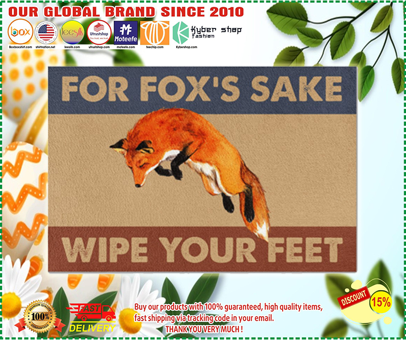 Fox fox's sake wipe your feet doormat