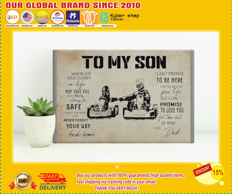 Kart racing dad to my son poster