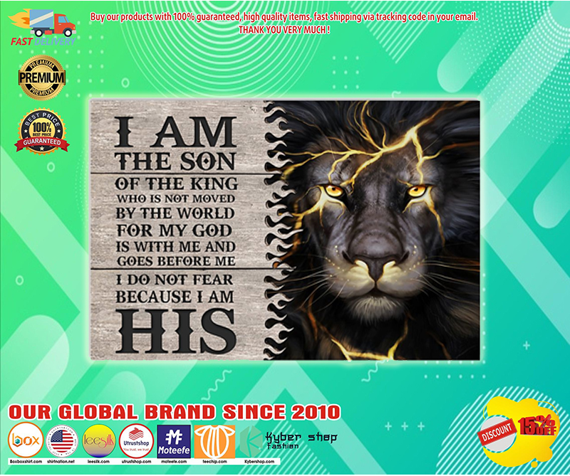 Lion I'm the son of the king poster