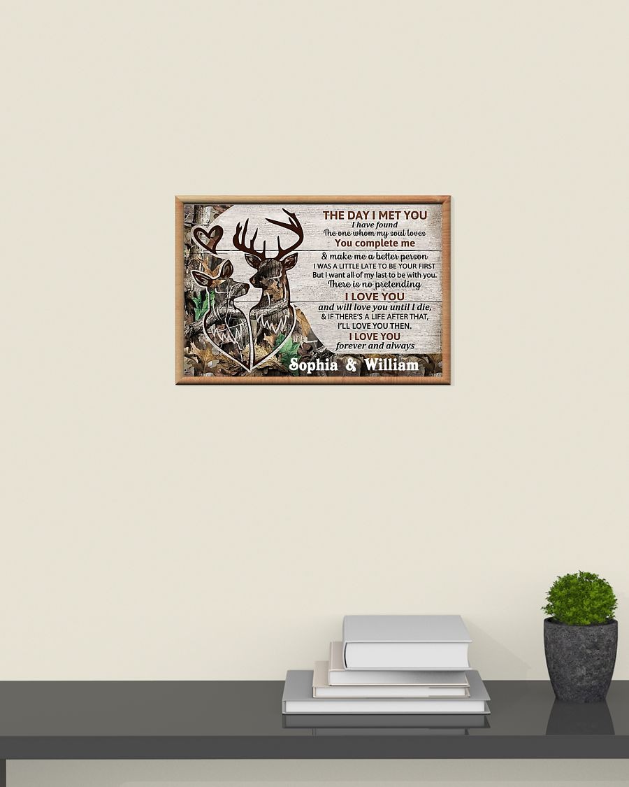 Personalized Deer The day I met you custom name poster