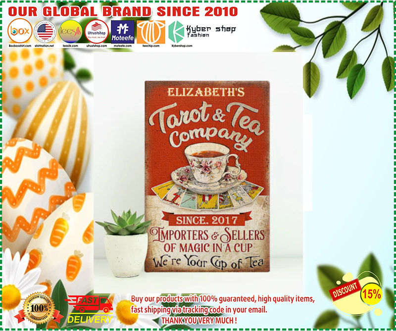 Personalized Tarot and tea company importers and sellers of magic in a cup poster