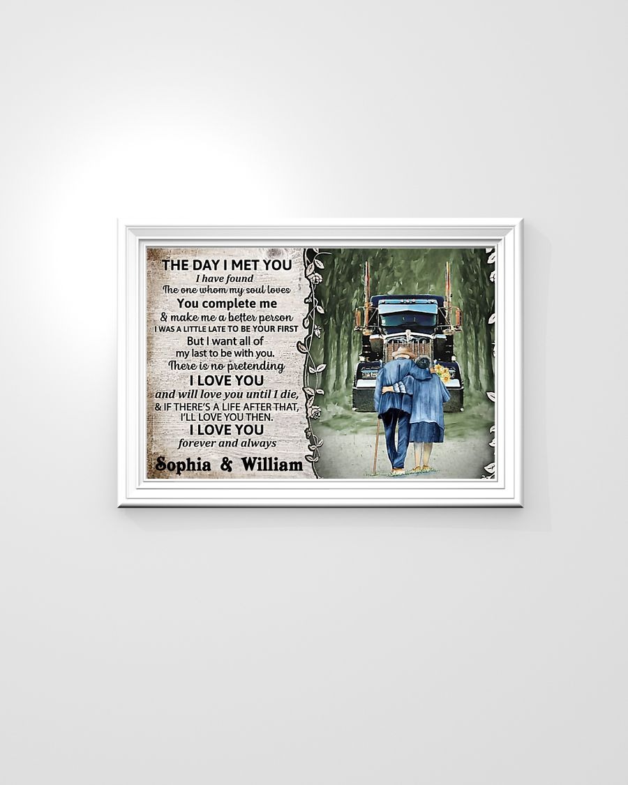Personalized Truck The day I met you I custom name poster
