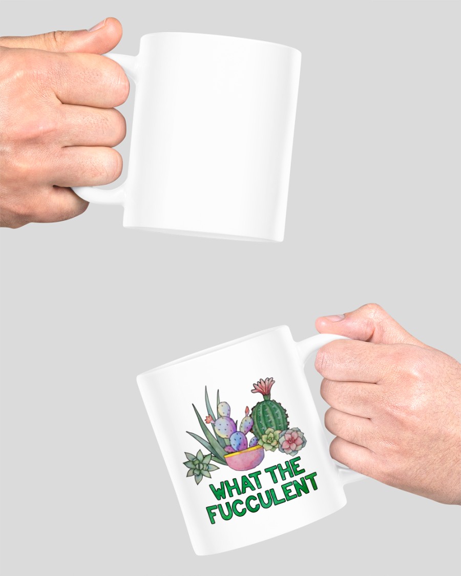 Cactus what the fucculent mug 3