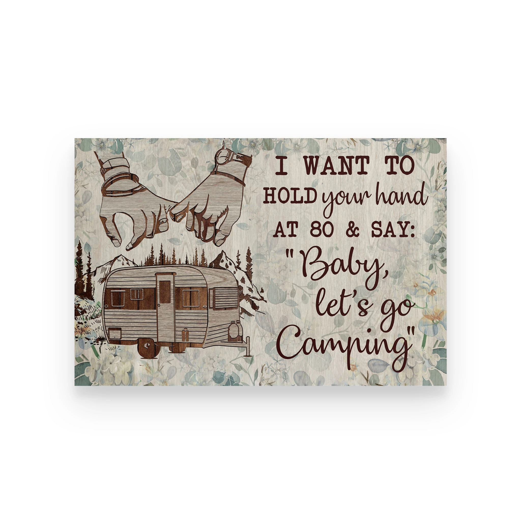 Camping I want to hold your hand custom name poster 2