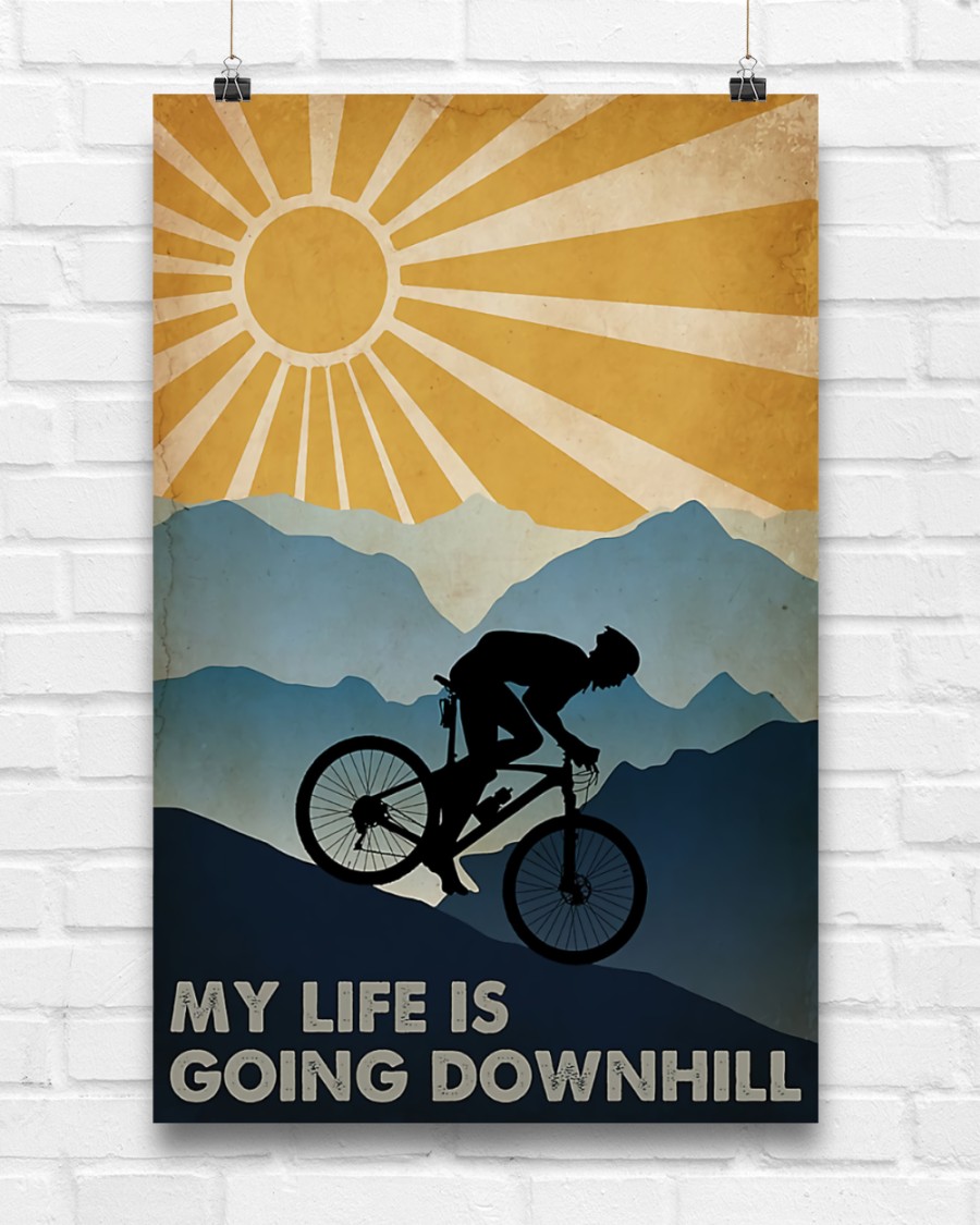 Cycling my life is going downhill poster 2
