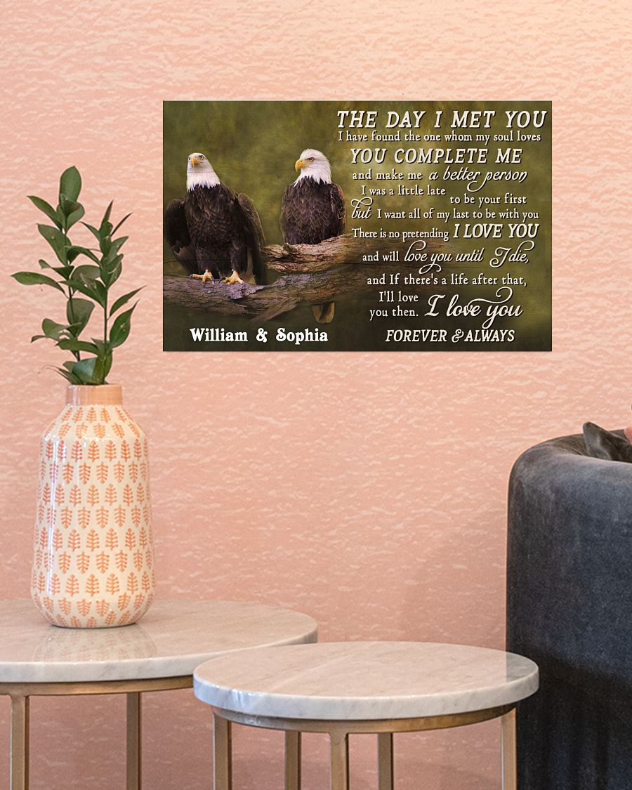 Eagles The day I met you custom name poster 2