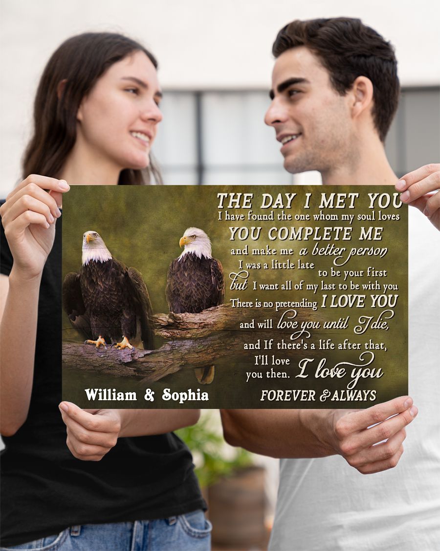 Eagles The day I met you custom name poster 3