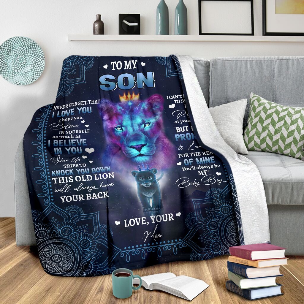 Lion to my son never forget that I love you blanket 1